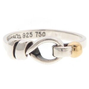 Authentic Tiffany & Co.
Vintage Hook Eye Knot Ring 18K Gold & Sterling Silver